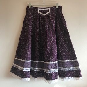 Jessica's Gunnies Vintage A Line Floral Skirt